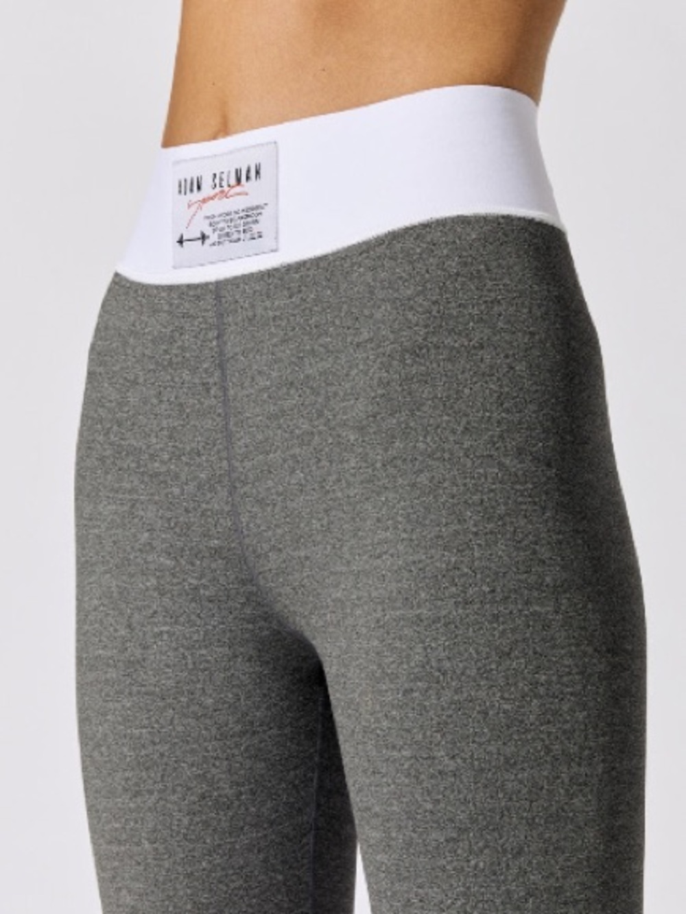 Adam Selman Sport (ASS) Hi-Rise Foundation Leggings in Heather Grey